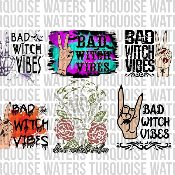 Bad Witch Vibes Bundle l Halloween l Witch l Vibes l  Instant Download l Witch Shirt l Tshirts l Sublimation l Waterslide