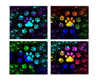 Dog Paw Bundle Designs l PNG l Instant Download l Archivo digital l Sublimación l Tobogán de agua l Best Seller
