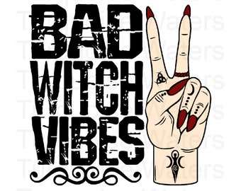 Bad Witch Vibes l Halloween l Witch l Vibes l PNG l Sublimación l Tobogán de agua