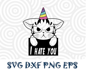 Download Grumpy Unicorn Svg Etsy