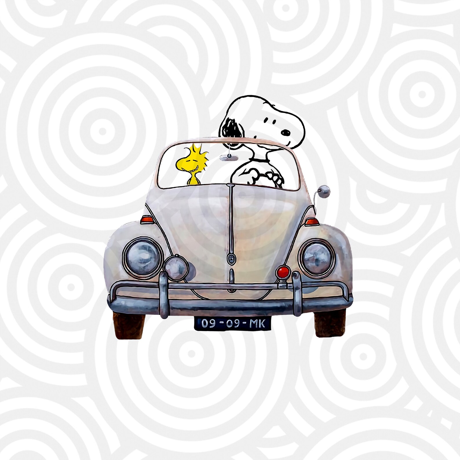 Snoopy drive car Snoopy and Woodstock Peanuts Snoopy Etsy