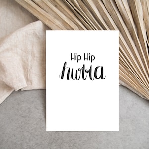 Karte Hip Hip Hurra, Postkarte, Geburtstag, Abschluss,0