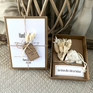 Personalisiertes Geldgeschenk mit Trockenblumen zur Hochzeit, Hochzeitsgeschenk für Brautpaar, Geschenkbox personalisiert zur Hochzeit,9