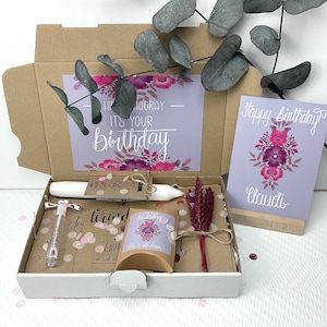 Personalisiertes Geburtstagsgeschenk für Frauen, Schwester, Freundin mit Trockenblumen, Geschenkbox zum Geburtstag, Geschenkidee Geburtstag6