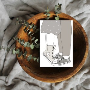 Karte Liebespaar, Karte You and me, Karte Chucks, Karte für Verliebte, Karte Converse,0