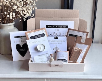 Personalisiertes Geburtstagsgeschenk für Frauen, beste Freundin, Schwester, Geschenkset, Geschenkidee, Geburtstag in der Box, 30, 40, 50