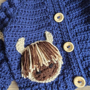 crochet pattern. highland cow applique. Instant download.  cow crochet. Highland Cow. Pattern
