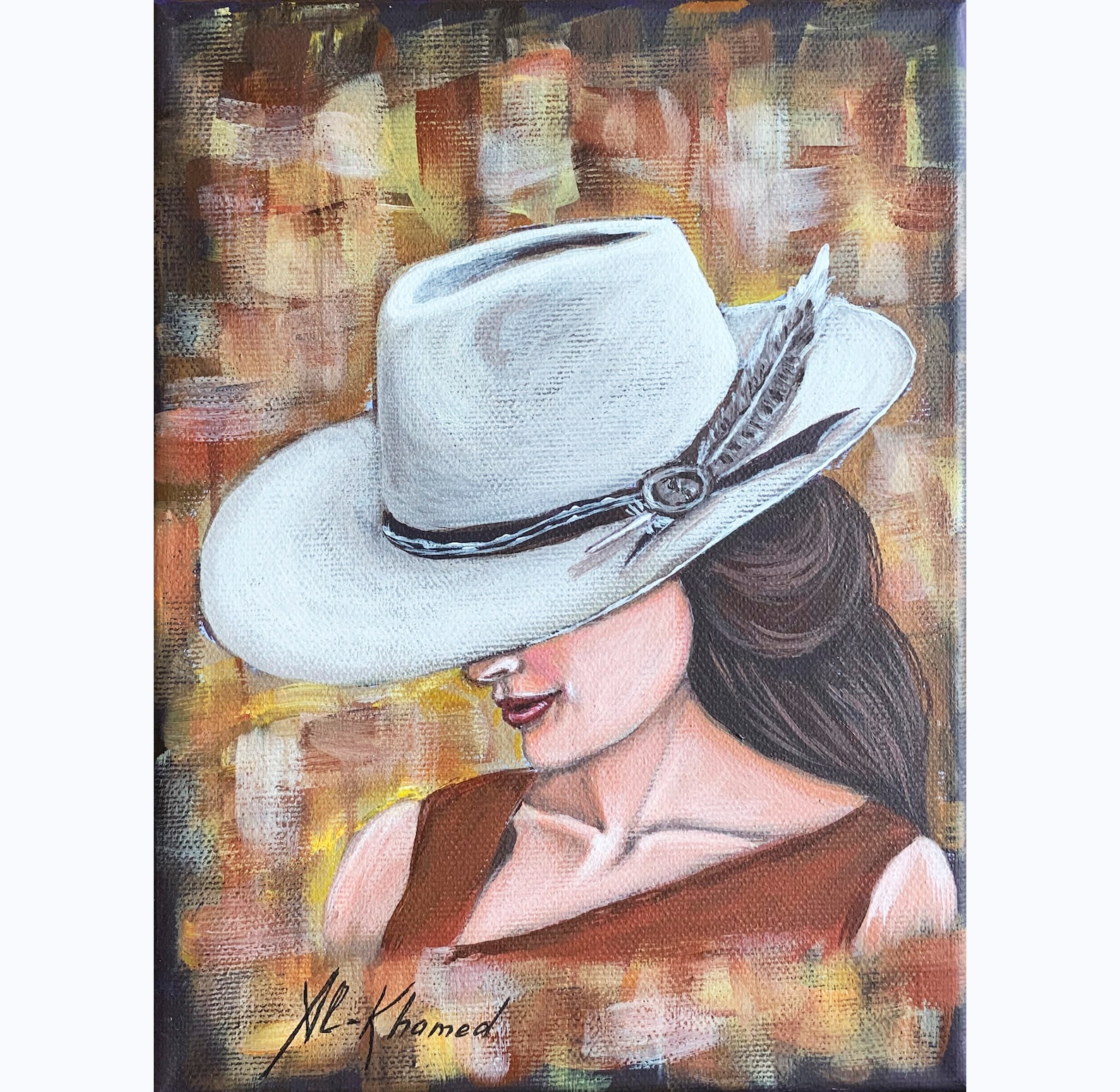 Картина девушка в шляпе. Картина акрилом девушка в шляпе. Картина девушка в шляпе. Картины со шляпой. Женщина в шляпе живопись.