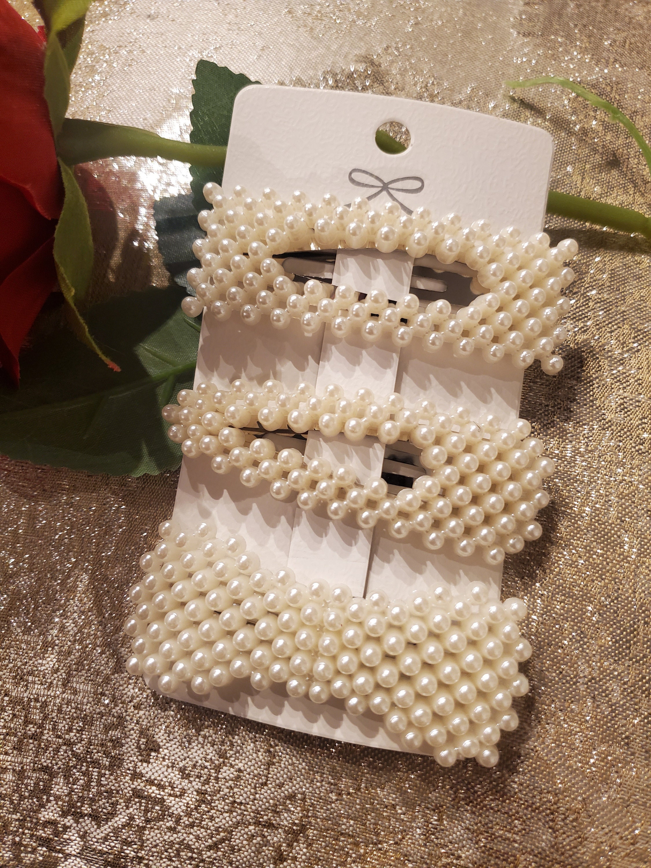 Handmade Pearl Clips 34 Pieces Barrettes Etsy