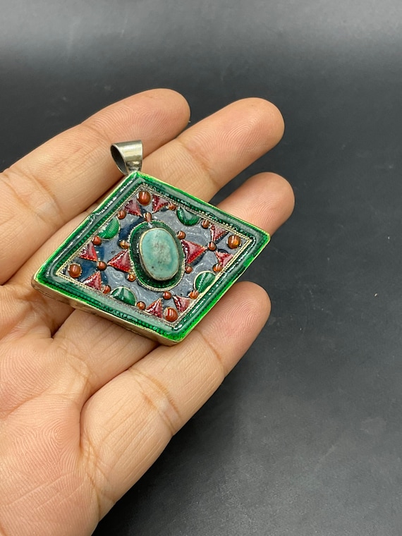 Very beautiful art vintage enamel handmade kazaki tur… Gem