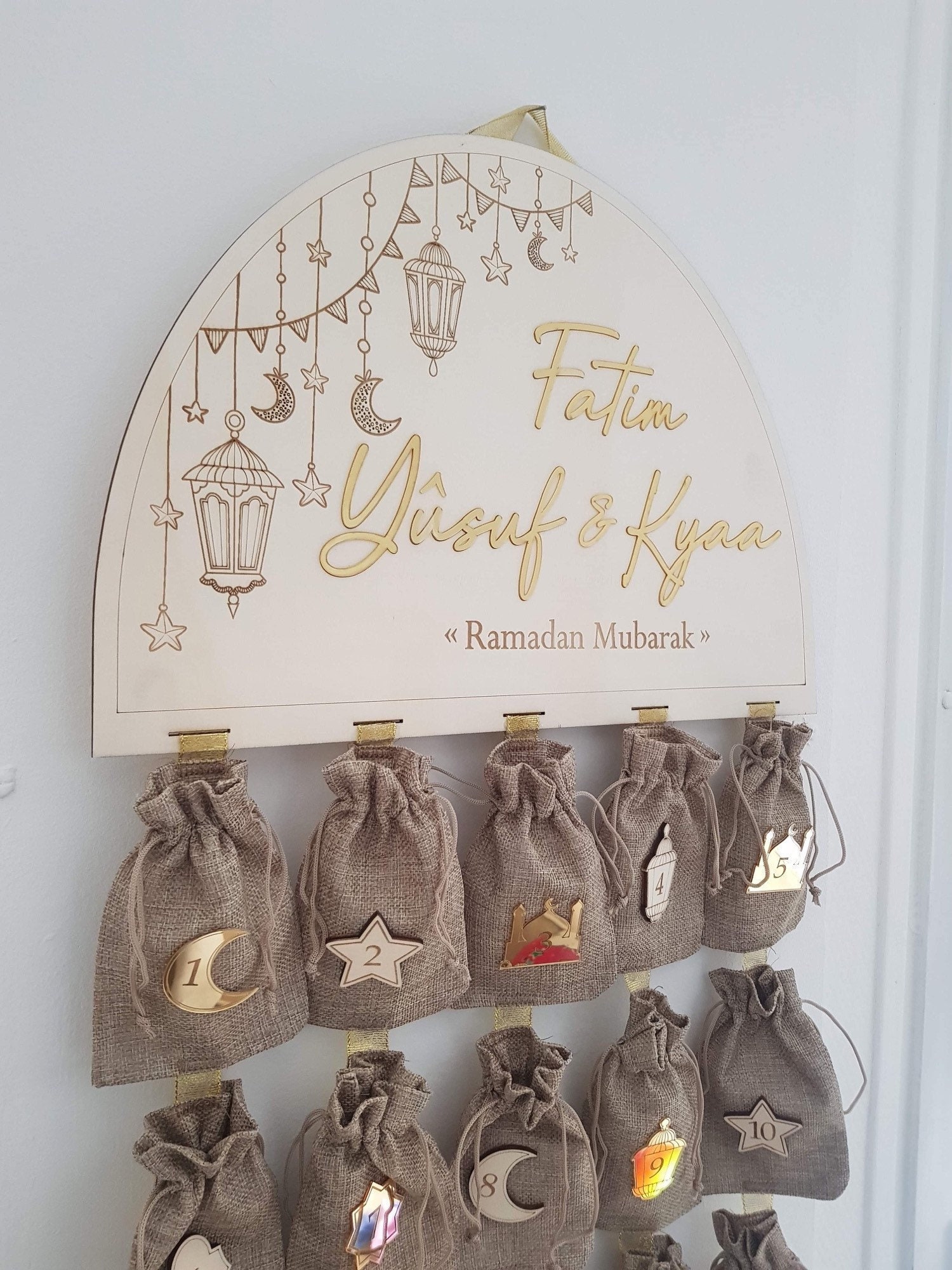 Boîte de calendrier de l'avent du Ramadan personnalisée pour enfants,  coffret cadeau, chocolat, beauté, maquillage, cosmétiques, bonbons