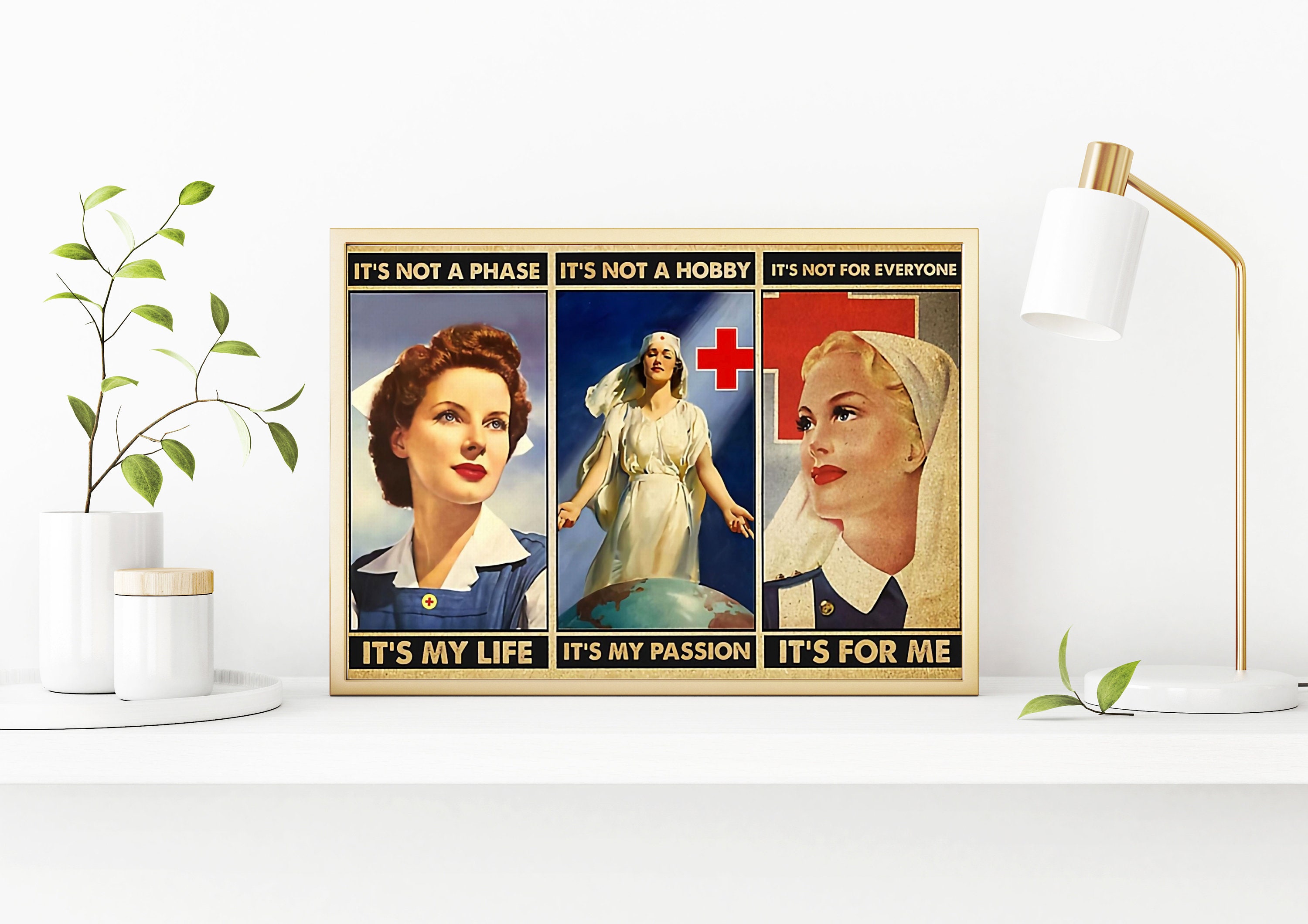 Nurse Horizontal Poster/ Nursing Art/Gift For Nurse/ Vintage | Etsy