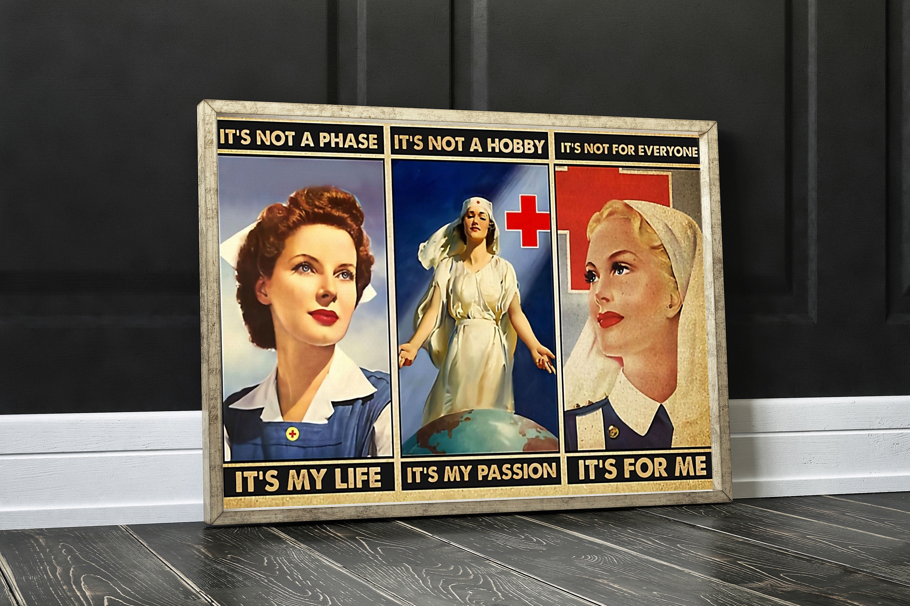 Nurse Horizontal Poster/ Nursing Art/Gift For Nurse/ Vintage | Etsy