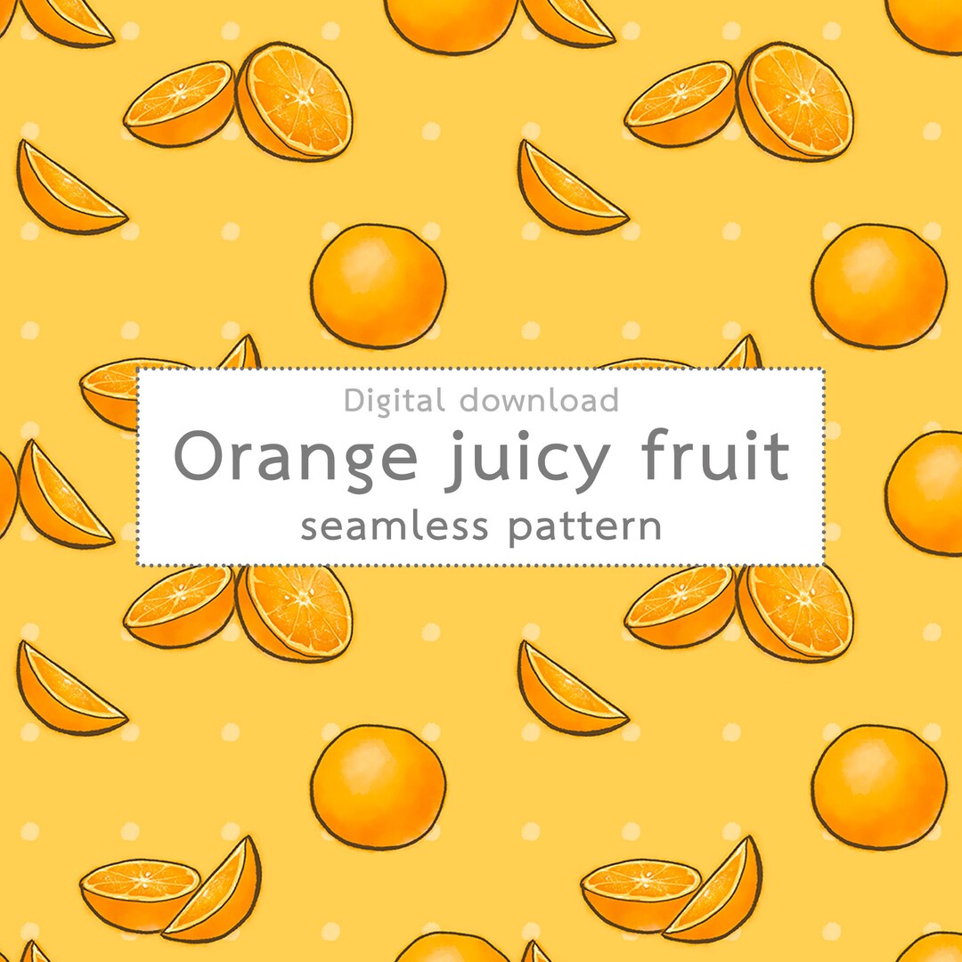 Digital Pattern Orange Orange Digital Seamless Pattern Kitchen Wallpaper - Etsy