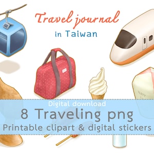 Autocollants imprimables Taiwan travel journal III
