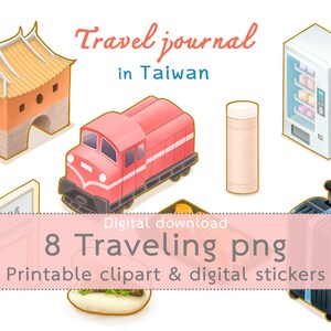 Autocollants imprimables Taiwan Travel journal II