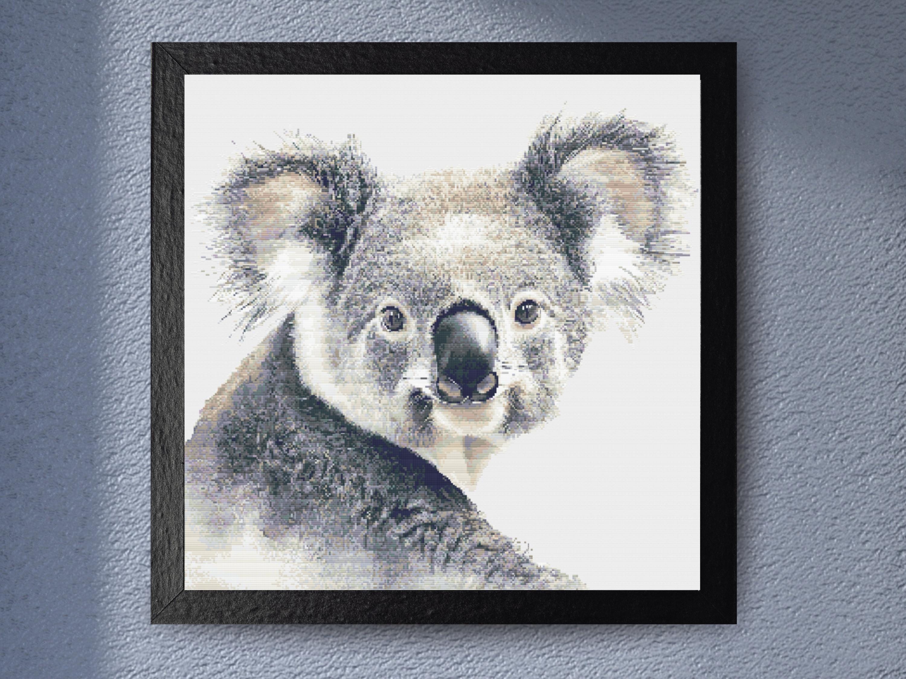 Koala - Australian Wildlife Animal Portrait, Advanced Pattern, Contains Confetti Stitches For a Realistic Finish - Image 1