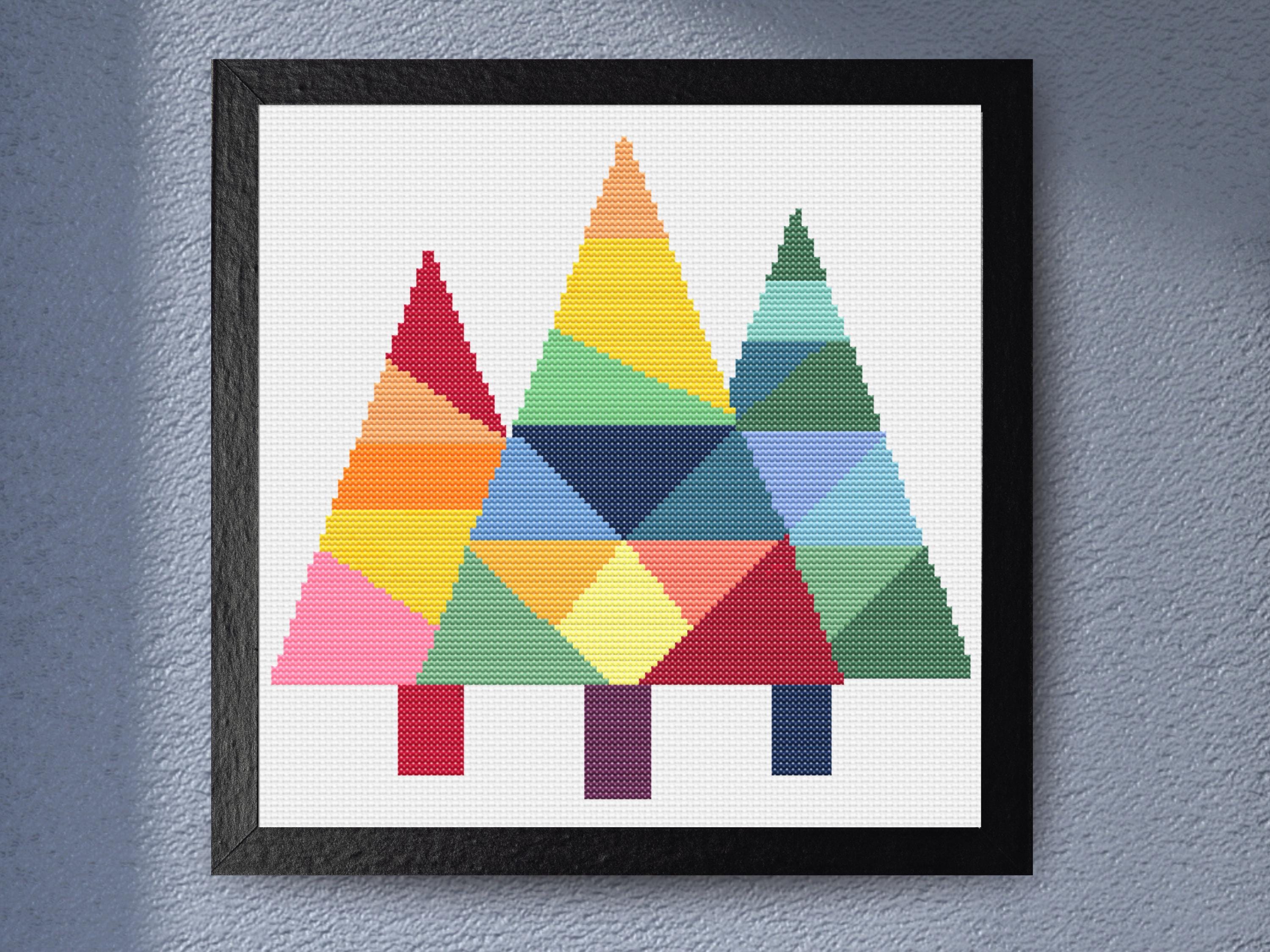 Rainbow Christmas Tree โ Geometric Christmas Trees - Image 1