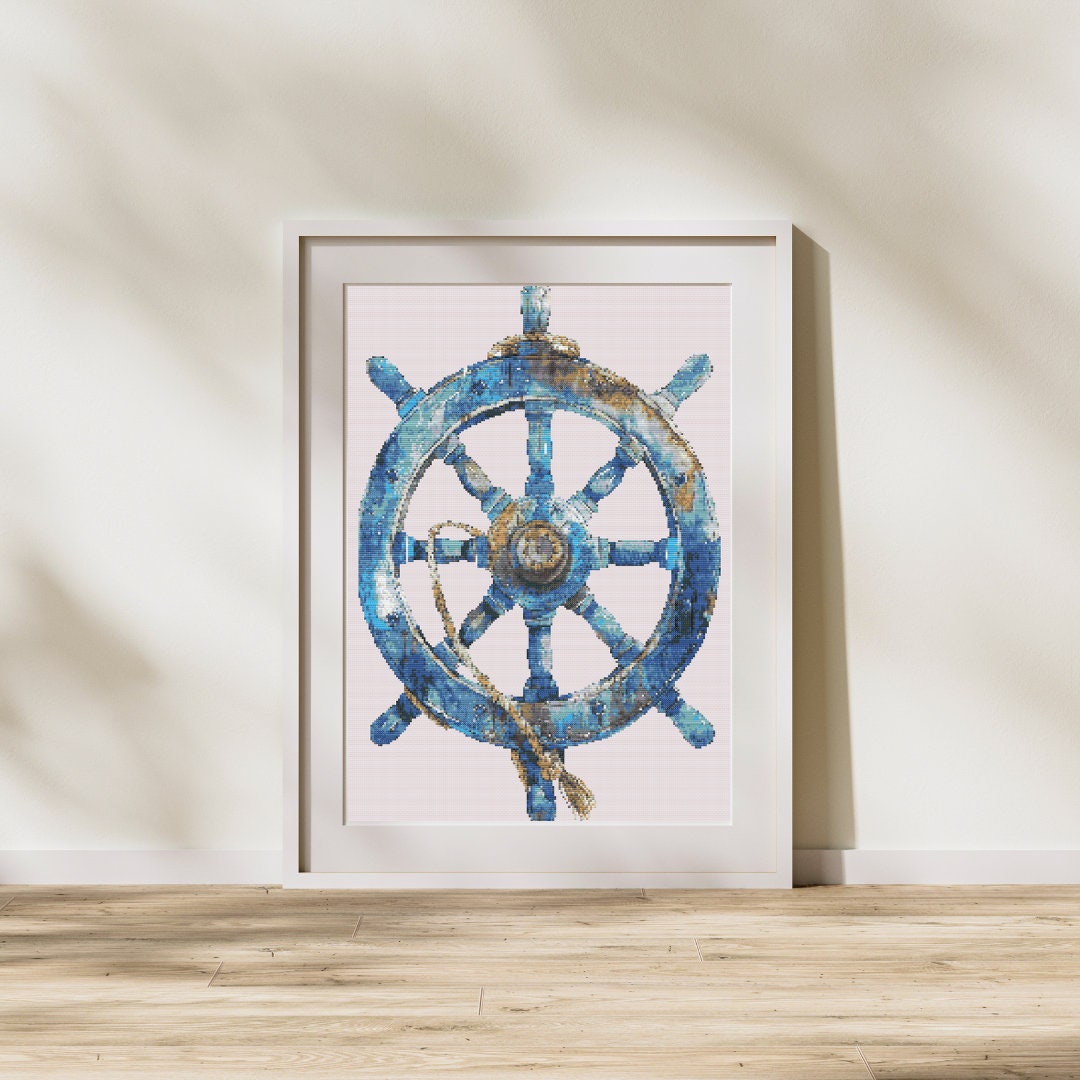 Vintage Ship Wheel - Nautical Maritime Decor