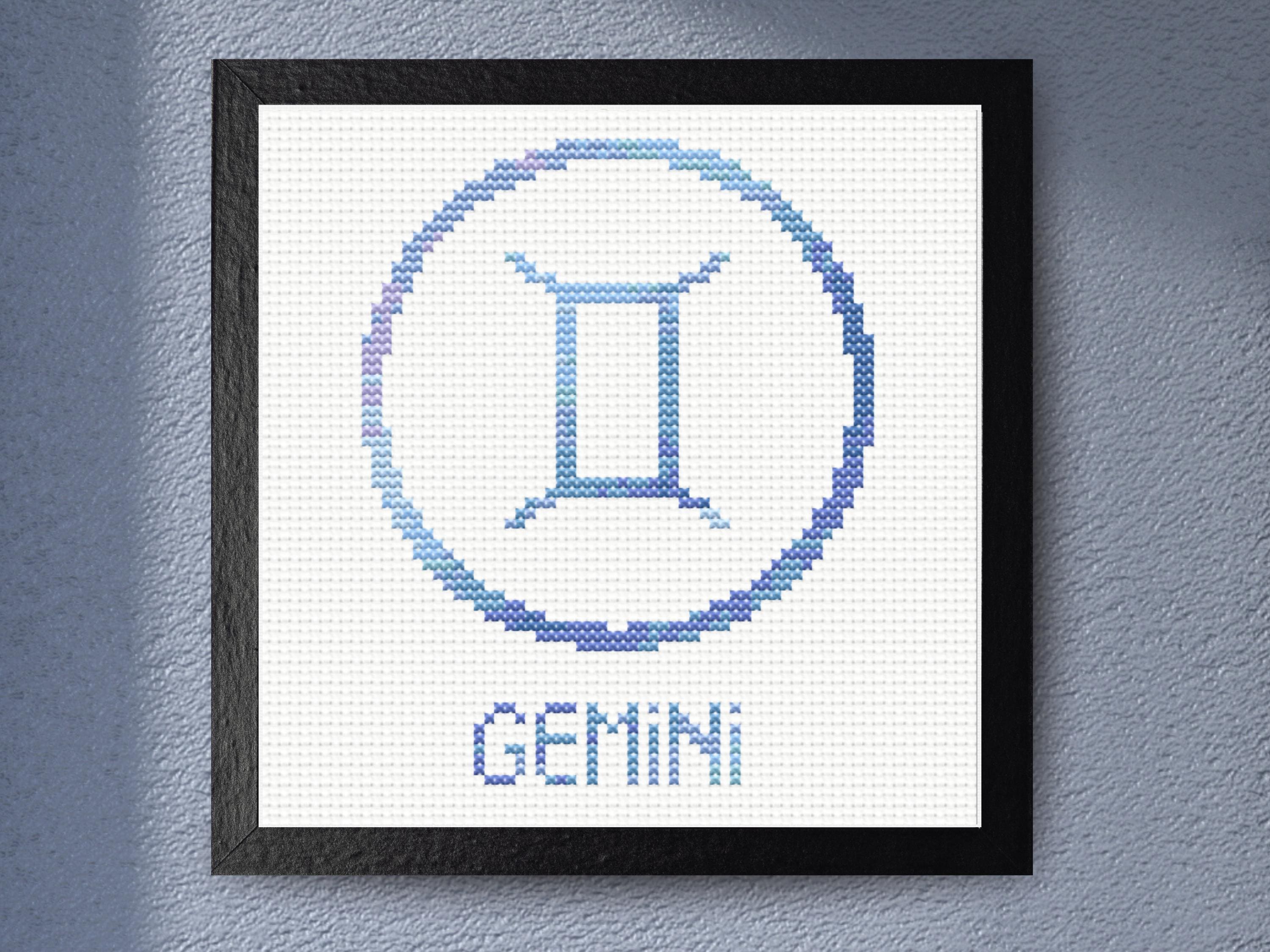 Gemini Sign – Zodiac sign Twins Symbol with Gemini Text for Astrology Lovers and Zodiac - Image 1