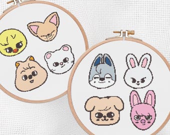 KPOP SKZOO Cross Stitch Pattern PDF – Adorable Stray Kids Inspired
