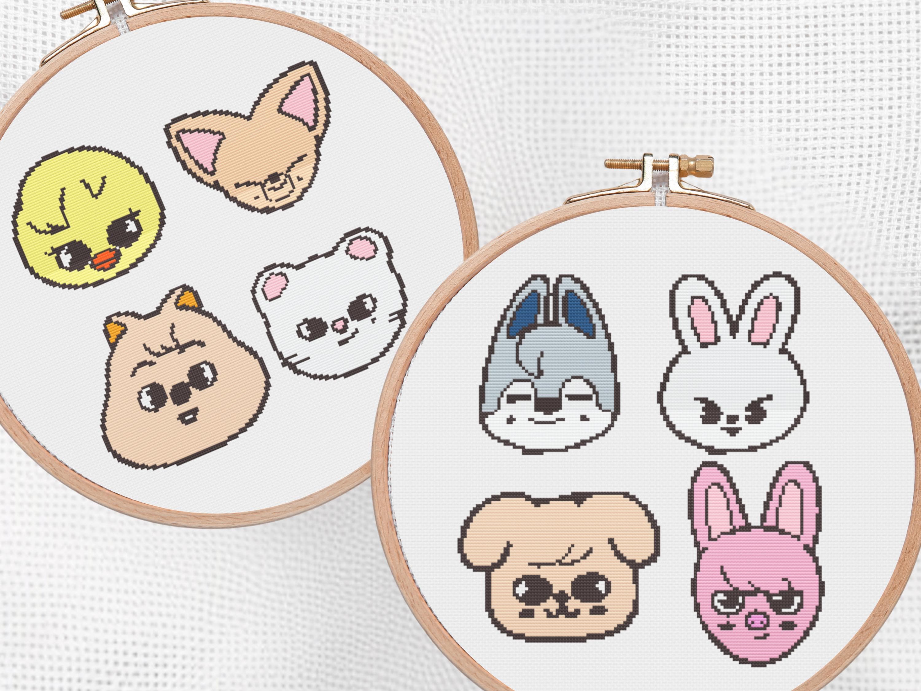 KPOP SKZOO Cross Stitch Pattern PDF – Adorable Stray Kids Inspired