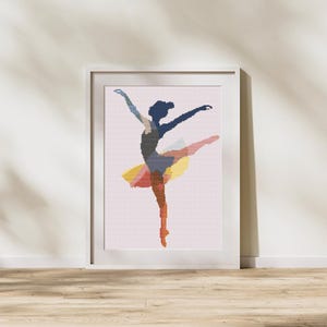 Dancing Grace: Contemporary Ballerina Cross Stitch Pattern