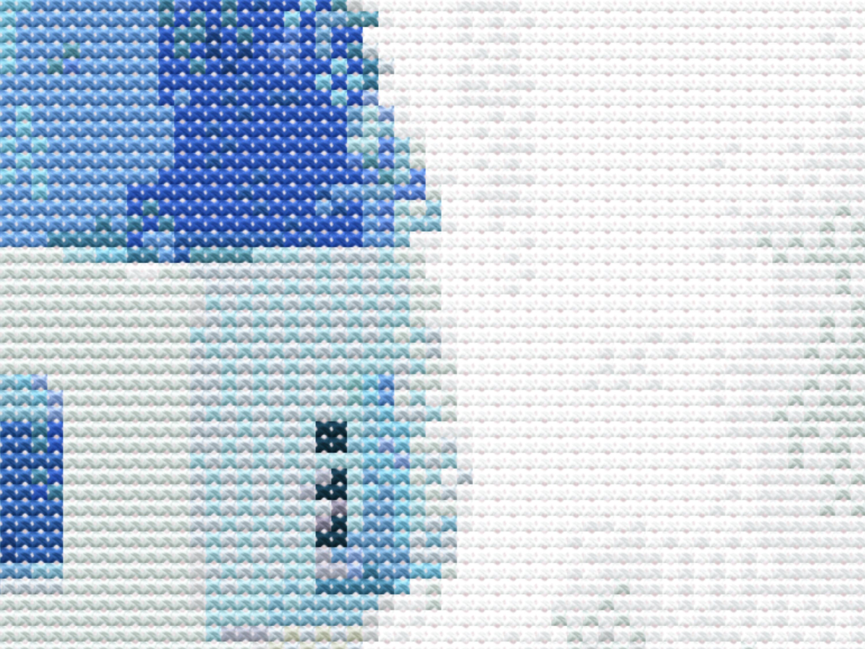Santorini Cross Stitch Pattern, Greek Blue & White, Counted Cross Stitch for Cat Lover, Embroidery Gift for Her, Mediterranean Coastal Scene - Thumbnail 5