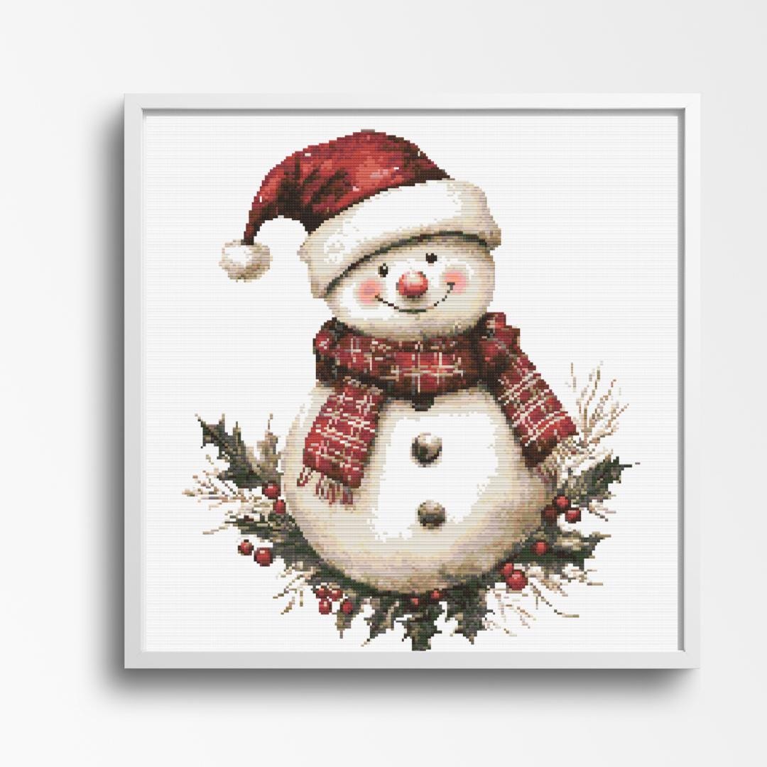 Snowman Cross Stitch Pattern - Christmas Snowman. PDF Instant Digital ...