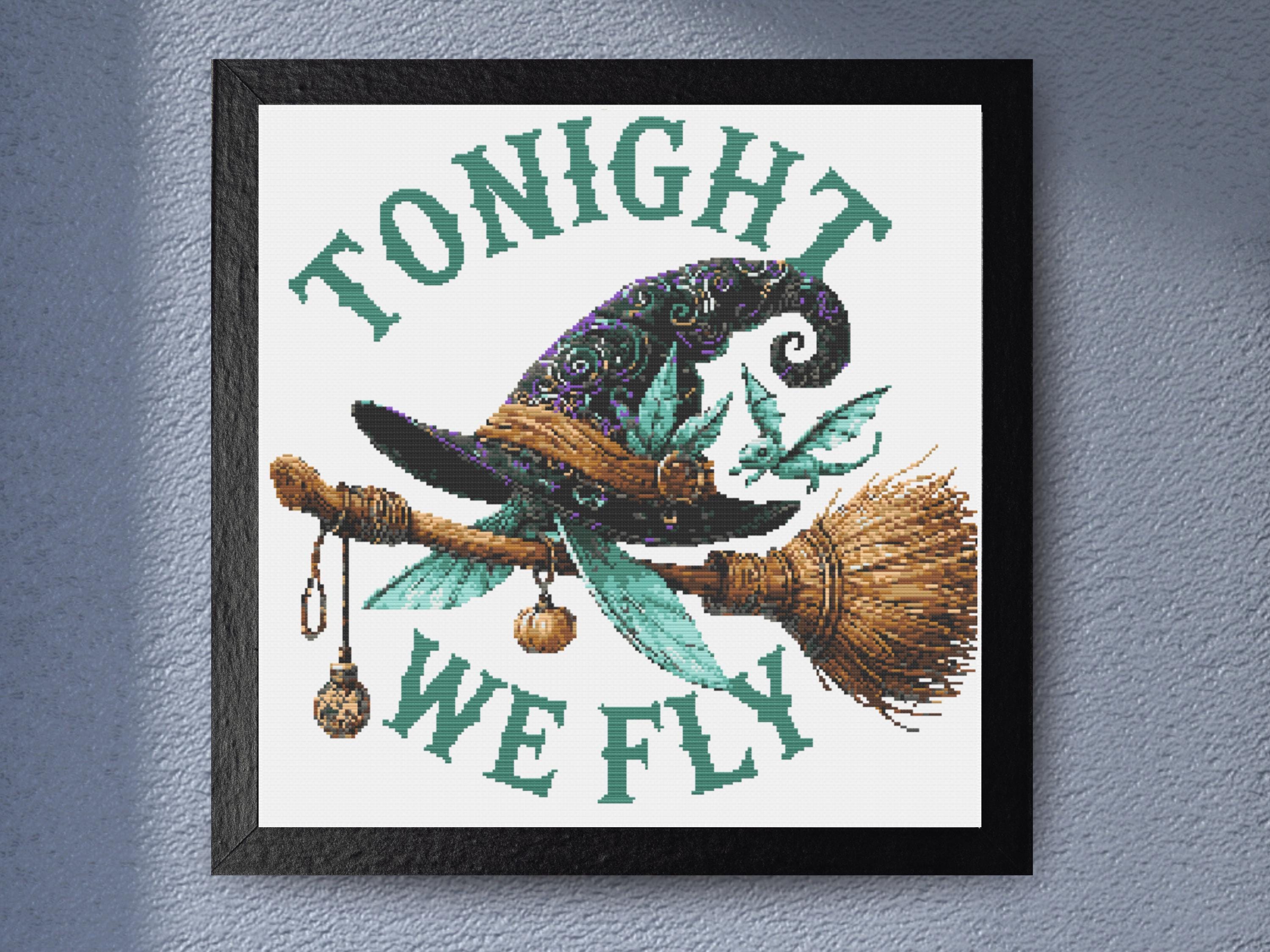 Tonight We Fly – Witch Hat, Broomstick and Dragon Fantasy - Image 1
