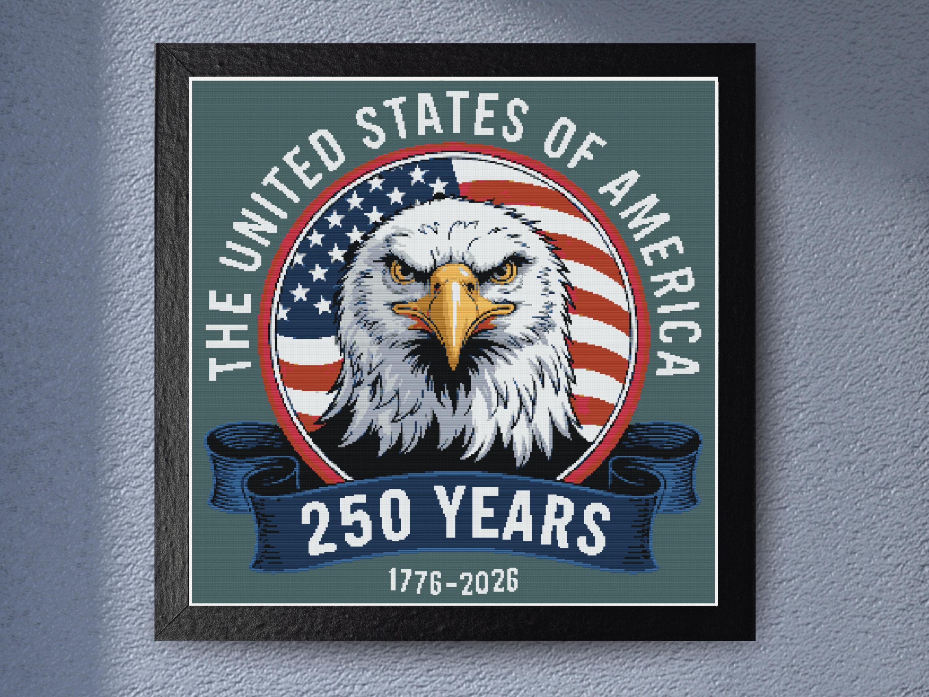 Bold Bald Eagle - Celebrating 250 Years of the United States with American Flag – Patriotic USA 