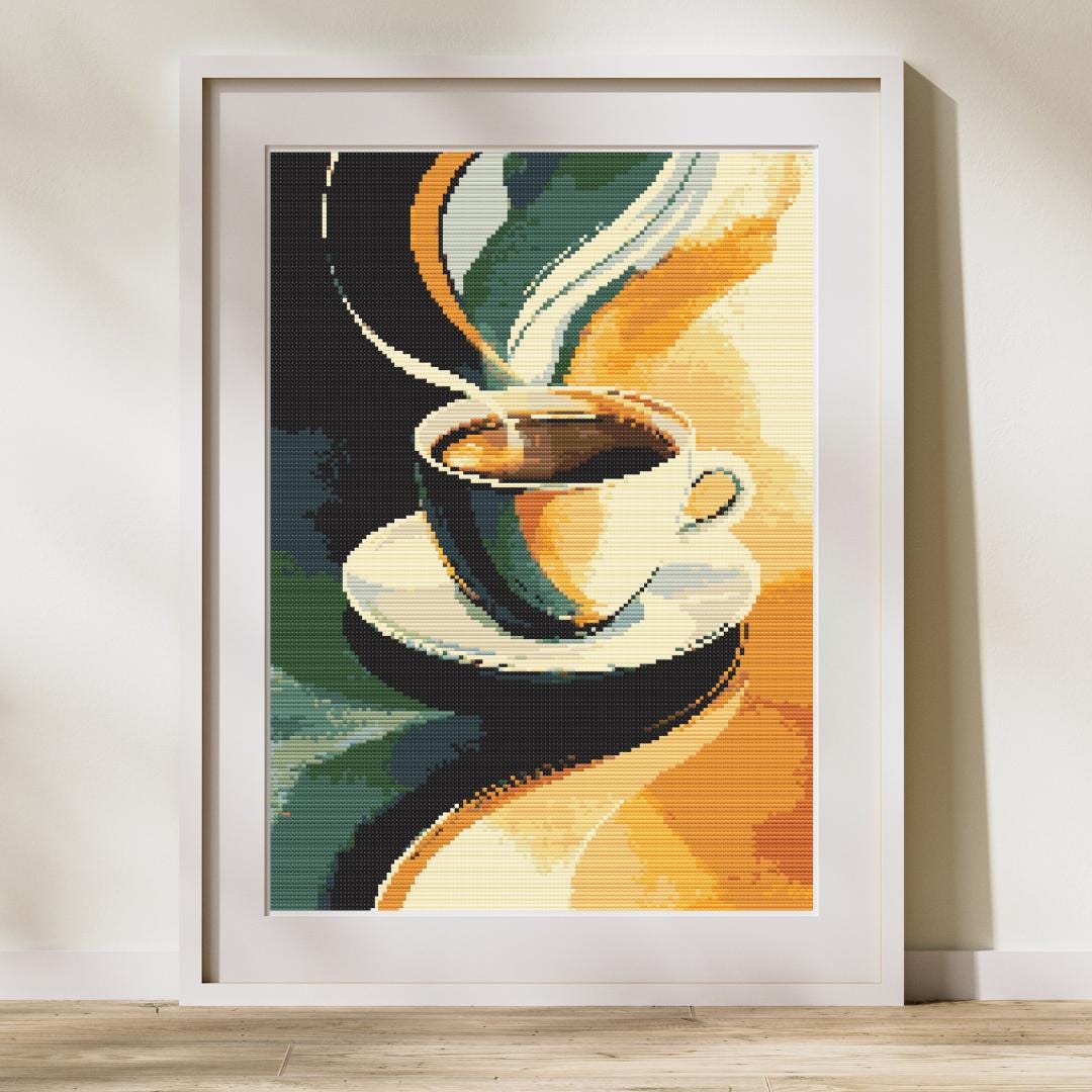 Morning Coffee - Cozy, Modern Coffee Art - Retro 70's Inspired - Image 1