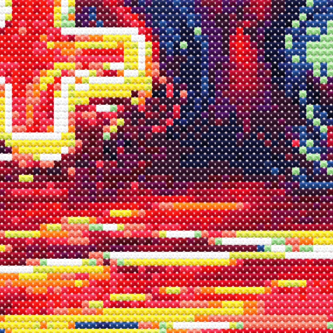 Digger Delight - Charming Excavator Cross Stitch Pattern 200 x 200 Stitches. Counted Cross-Stitch. Room Decor for Construction Crazy Kids - Thumbnail 6
