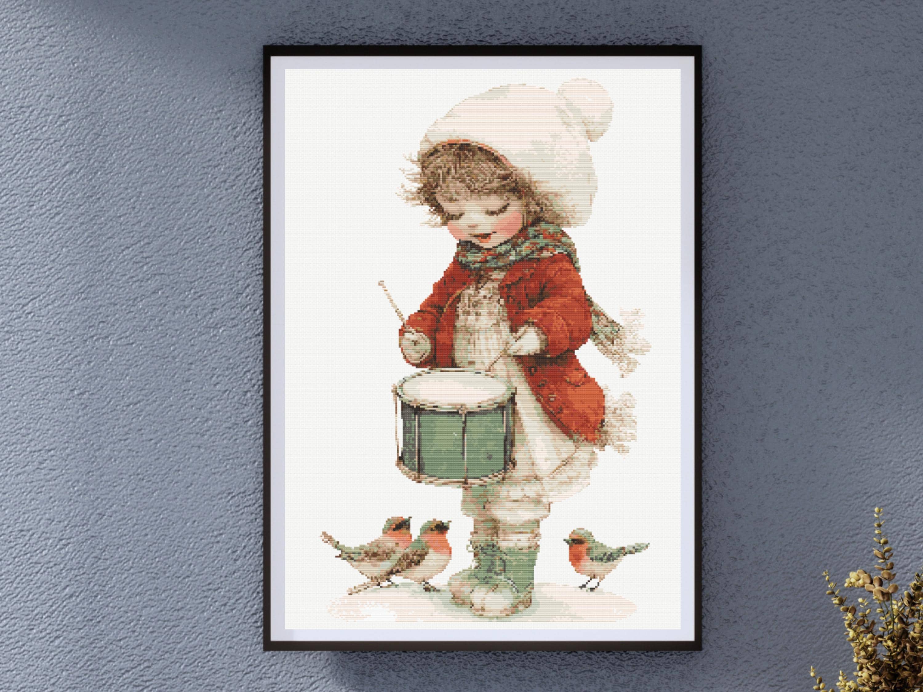 Little Drummer Girl - Smaller Version - Christmas Festive Holiday - Image 1
