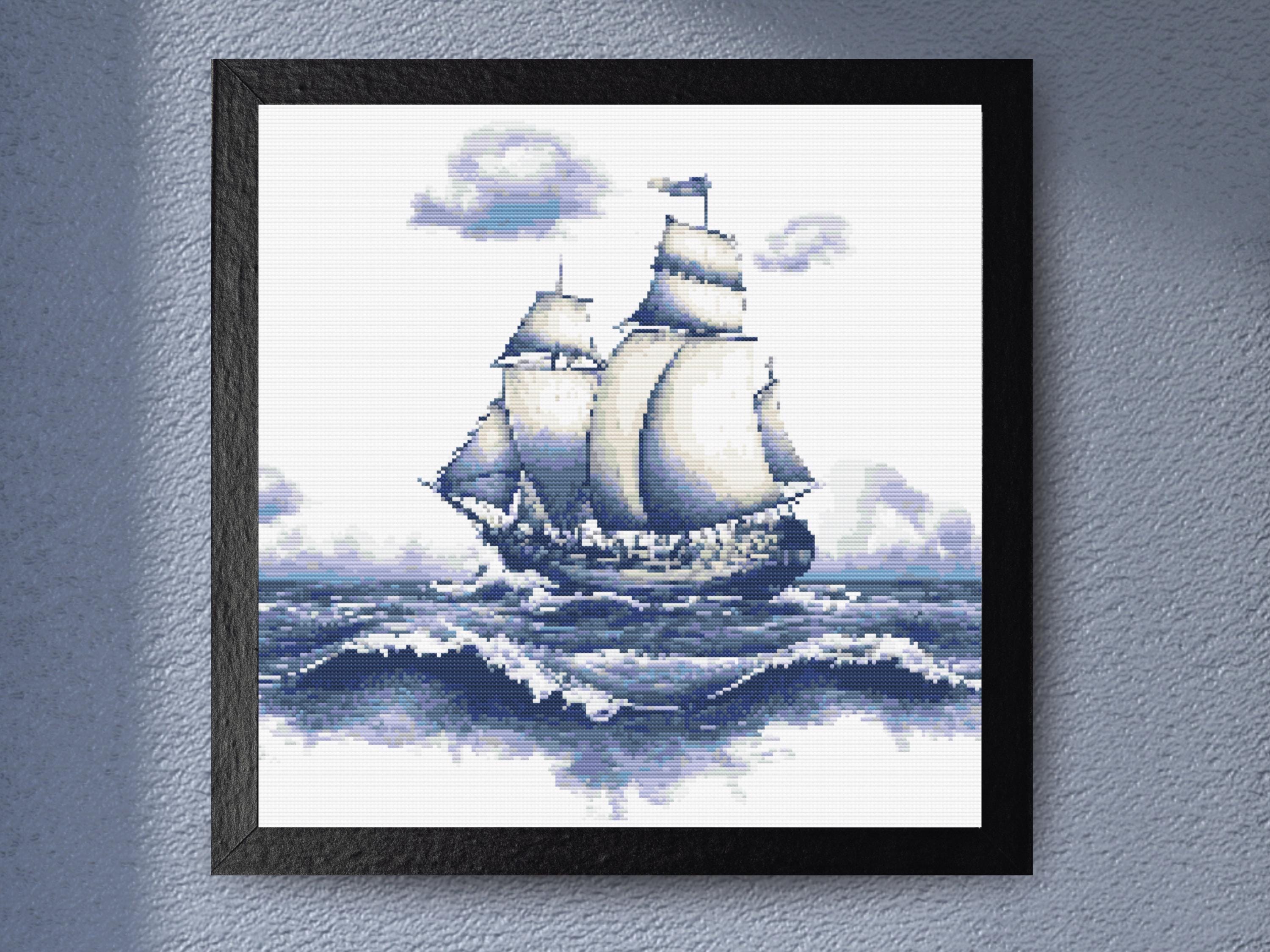 Vintage Sailing Ship โ Nautical Themed Maritime Charm. - Image 1