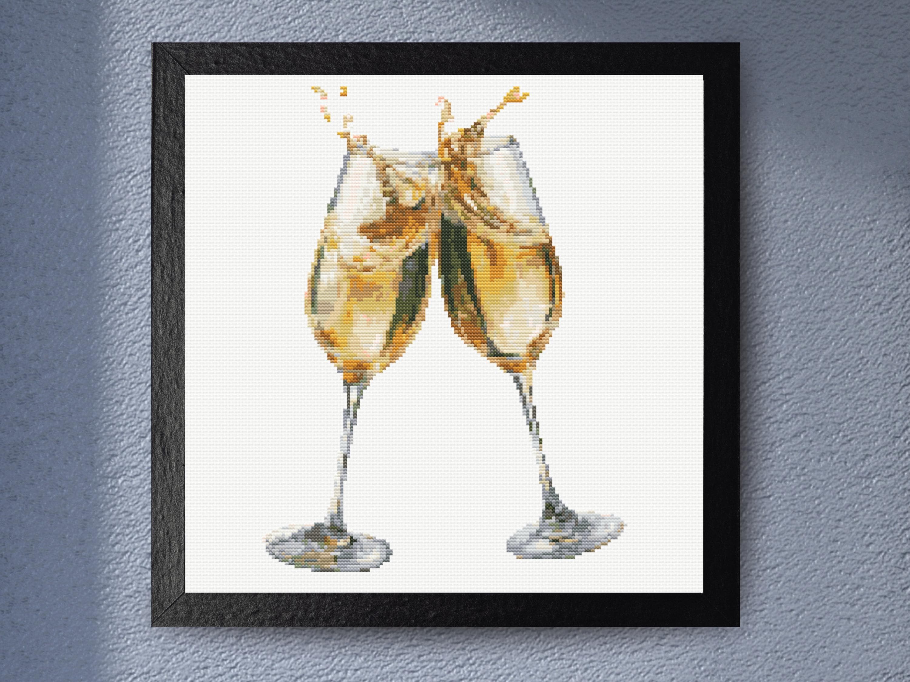 Champagne Toast - Wedding or Anniversary Gift, Clinking Flutes - Image 1