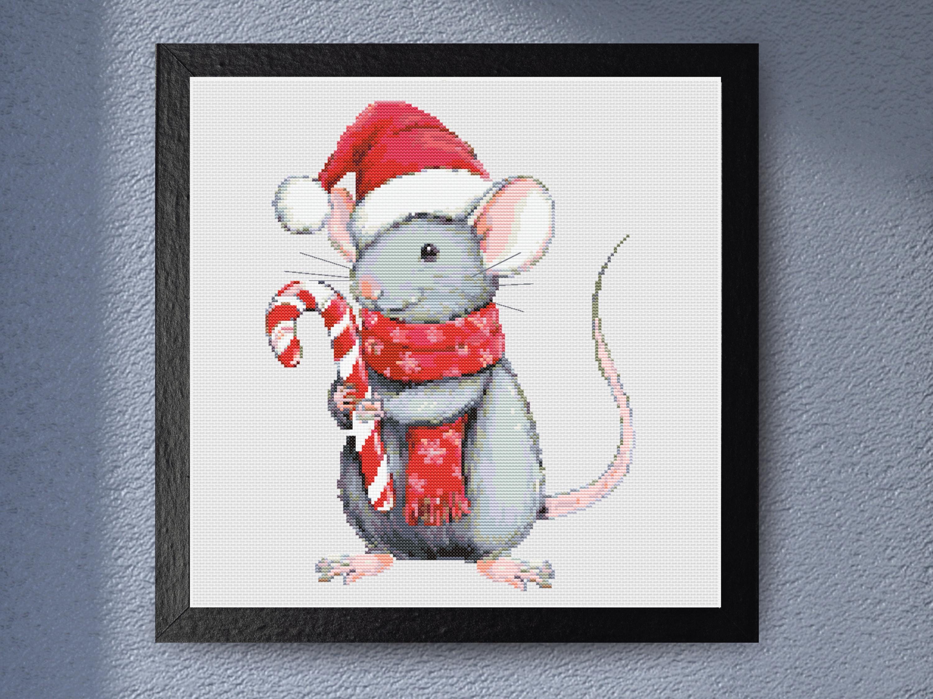 Santa Mouse in Festive Hat - Image 1