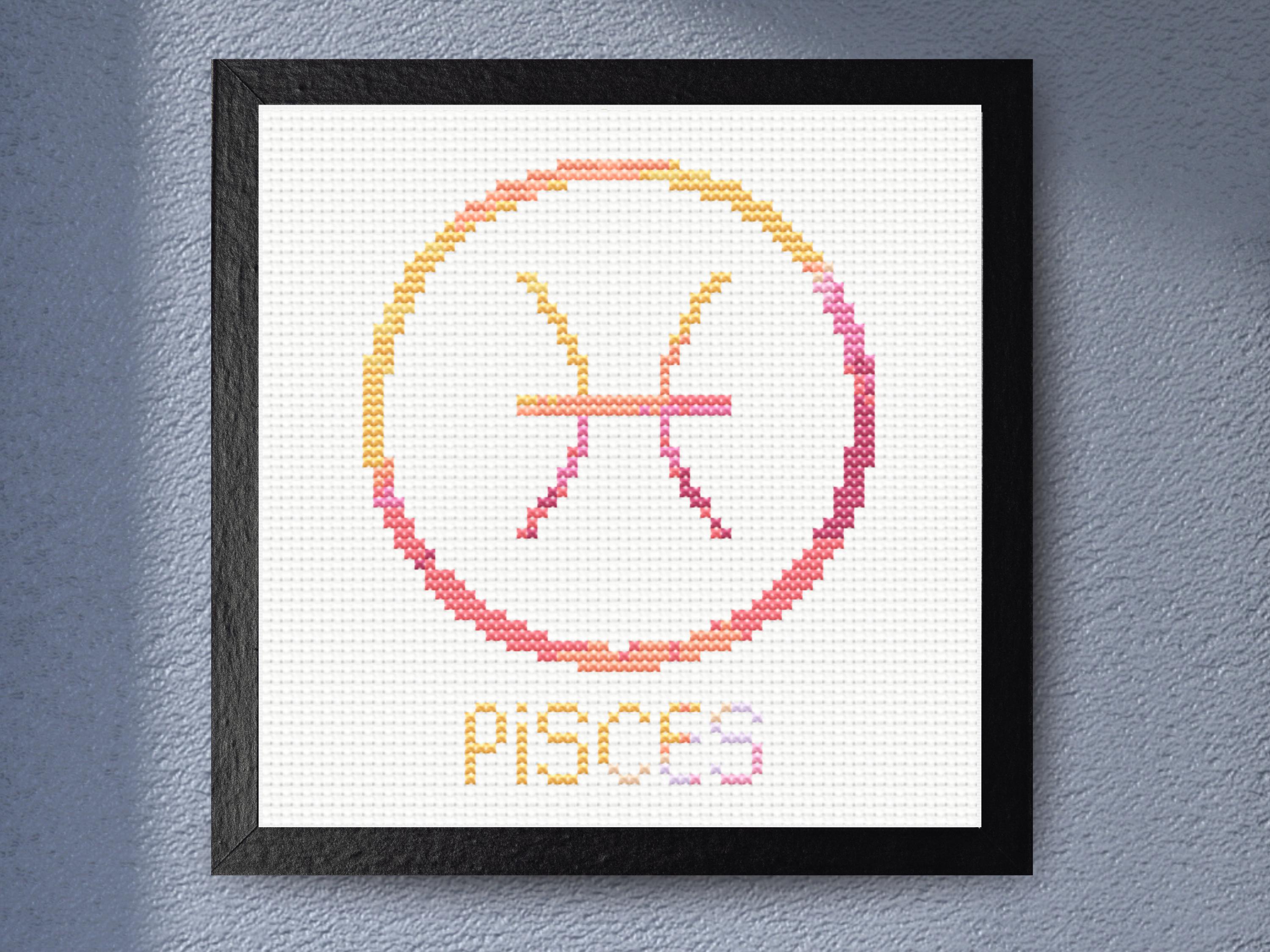 Pisces – Zodiac Sign, Fish Symbol with Pisces Text for Astrology Lovers - Image 1