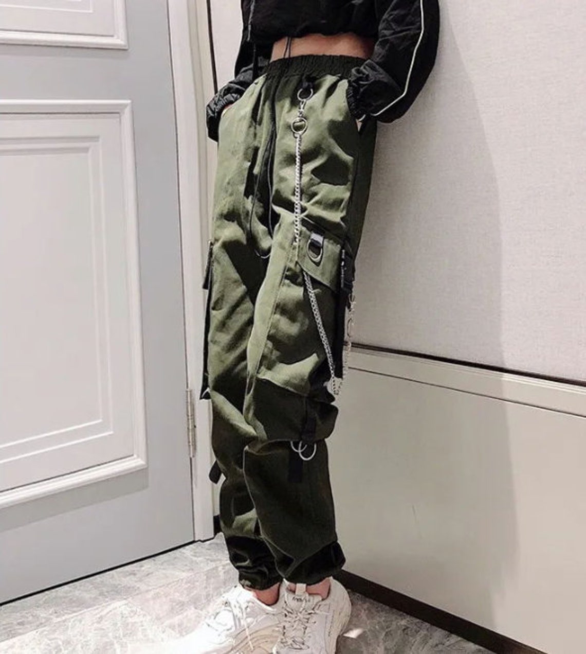 High Waist Cargo Pants Joggers Women Combat Trousers | Etsy