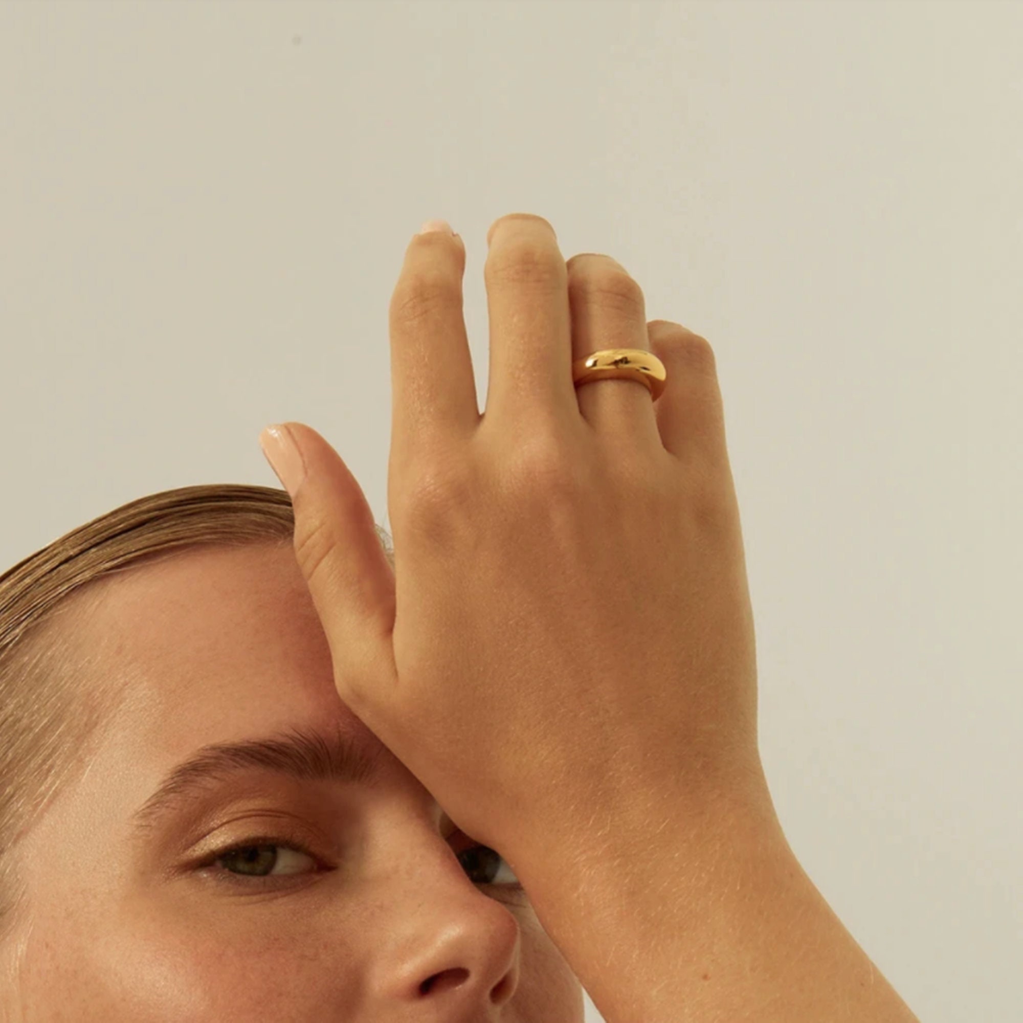 Minimalistische Gold dicke Chunky Ringe für Frauen Etsy