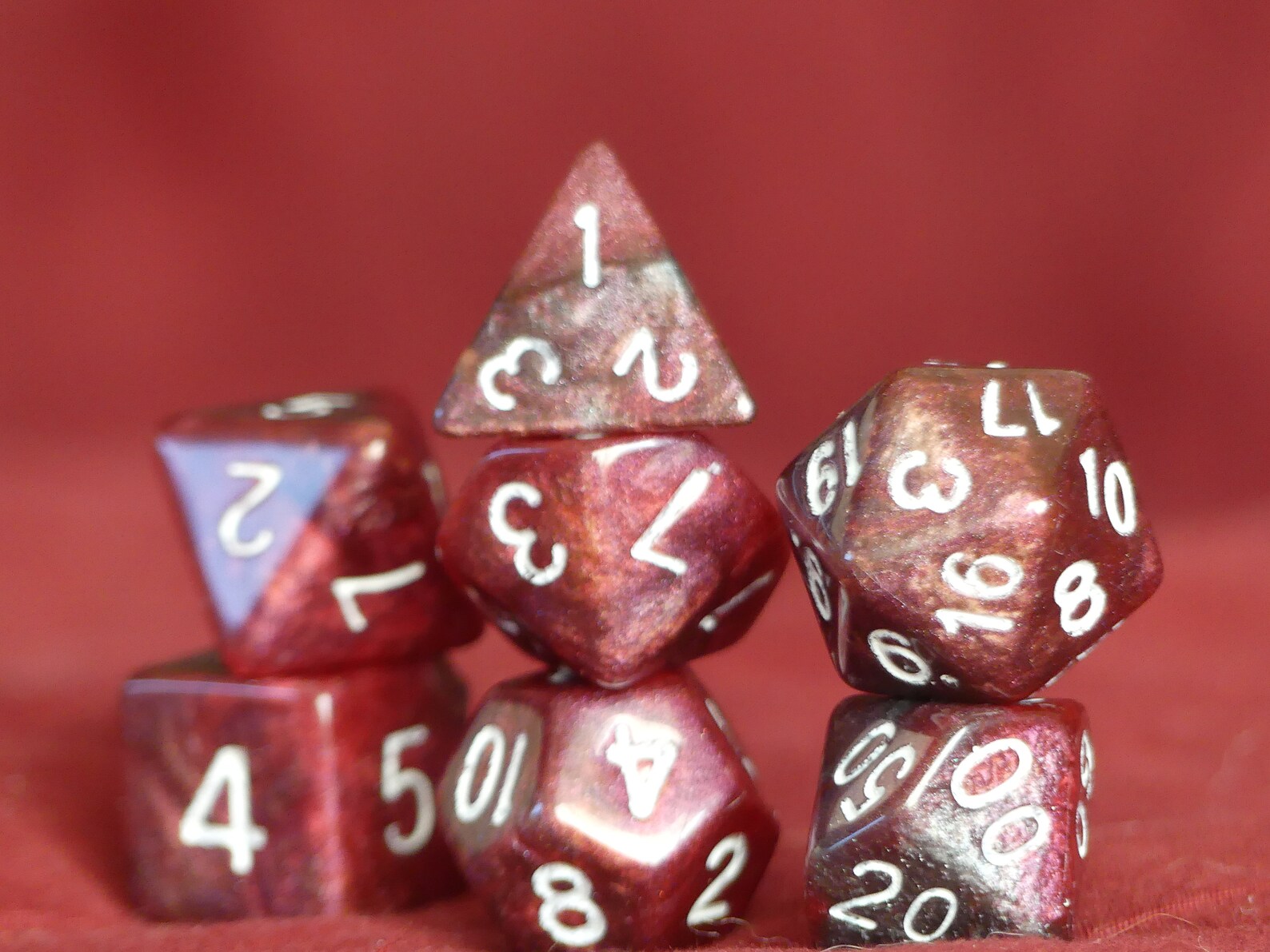 DEMON DICE Handmade Resin 7 Dice Set for Dnd Pathfinder Etsy