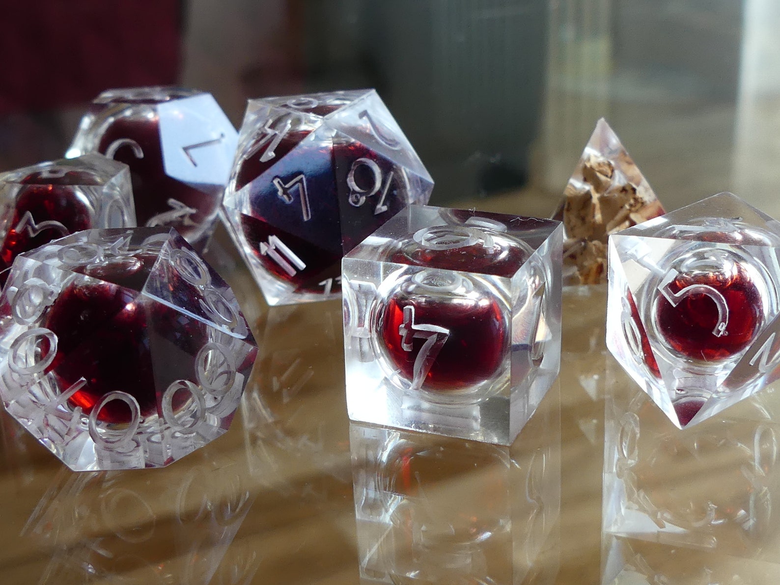 Real RED WINE Dice Liquid Core Handmade Resin 7 Dice Set Etsy