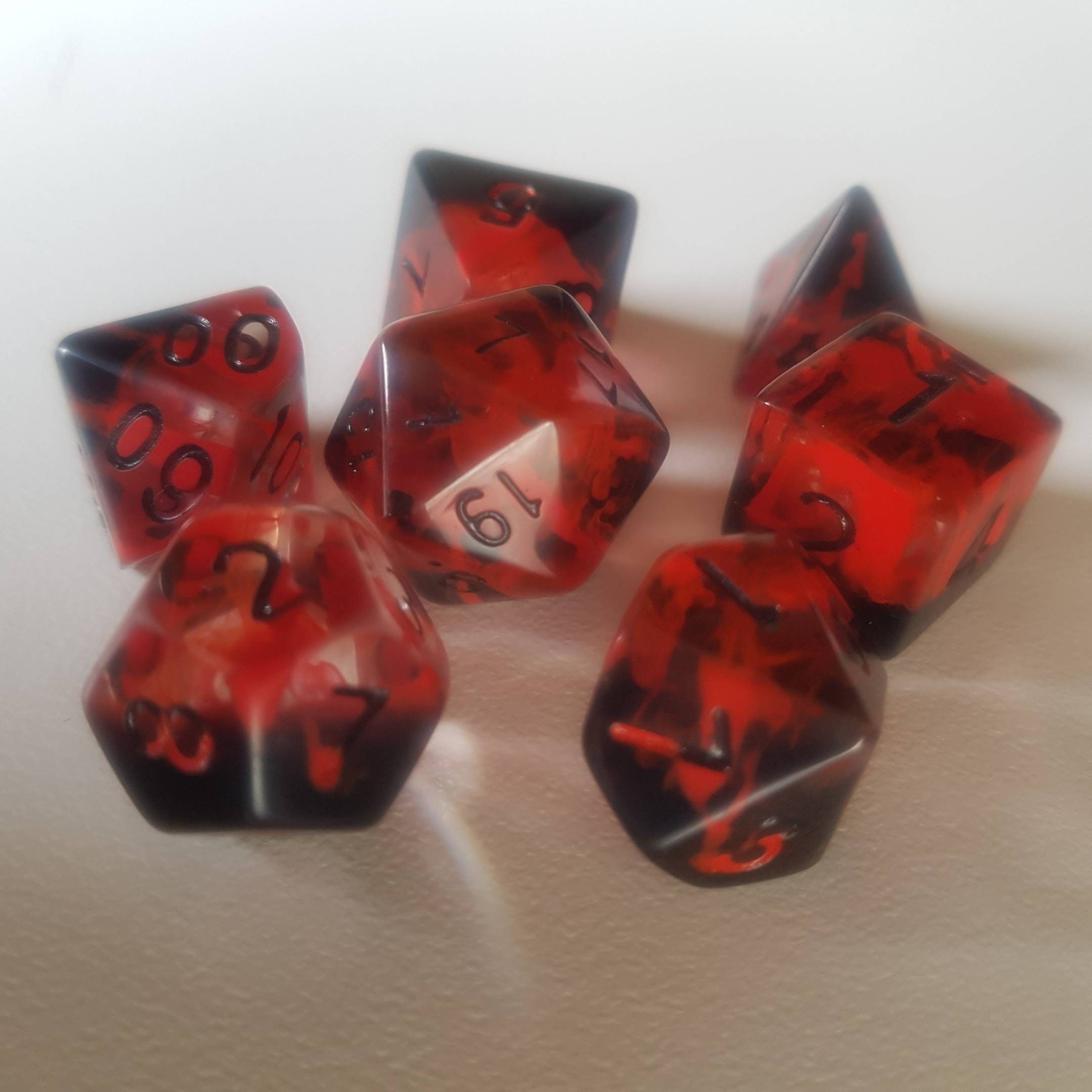 BLOOD DICE Handmade Resin 7 Dice Set for DnD Dungeons and Etsy