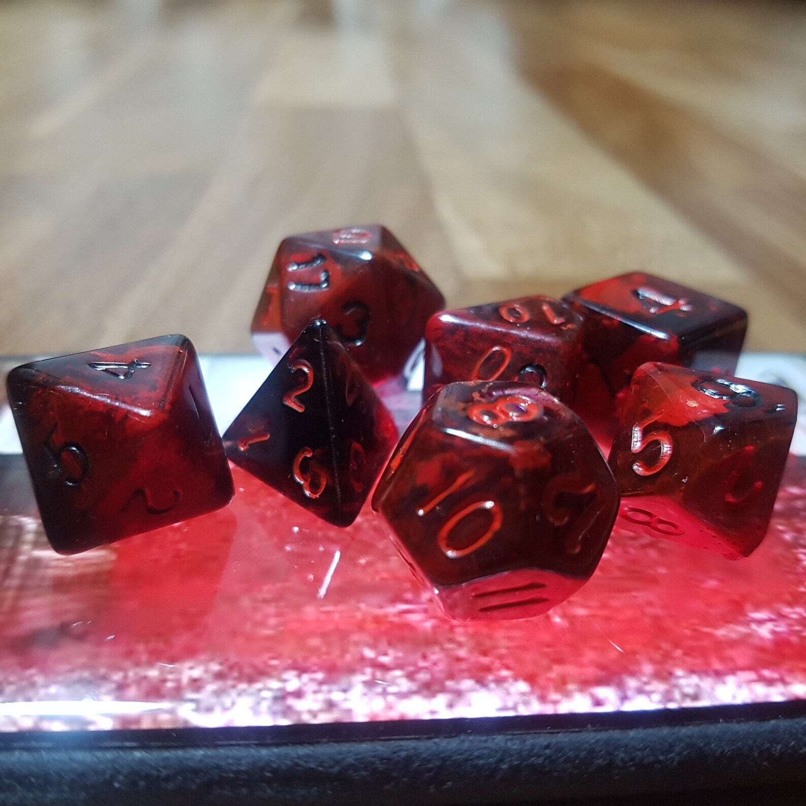 BLOOD DICE Handmade Resin 7 Dice Set for DnD Dungeons and Etsy