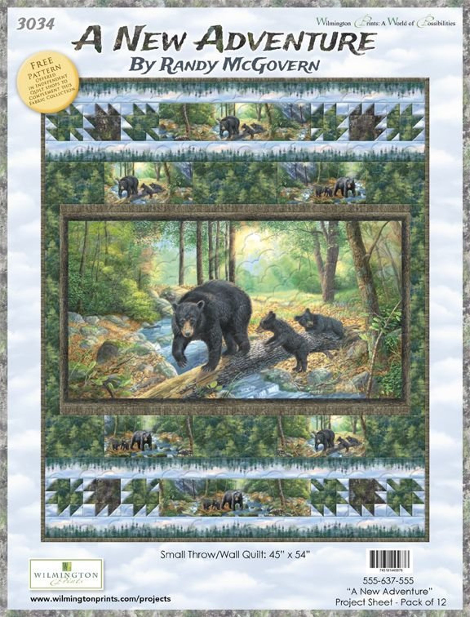A New Adventure Bear Quilt Kit 45 X 54 By Randy Etsy