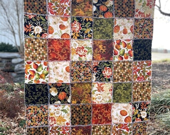 Autumn Tiles Rag Quilt - Etsy