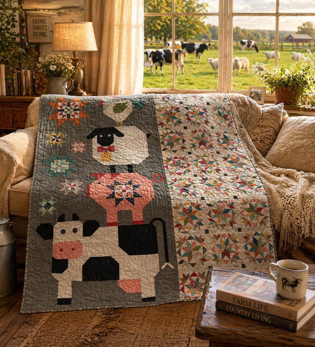 Farmyard Friends Quilt Kit 68-1/2" X 81-1/2" by Lori Holt's Farmers Daughter - Etsy