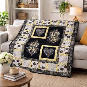 Gilded Metallic Love & Hope Quilt Kit 53" X 60" Designed by Dot Showalter