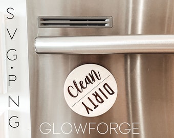 glowforge svg file, svg, digital file, laser ready file, Glowforge svg, laser cutting file, dishwasher magnet, png file, svg file,