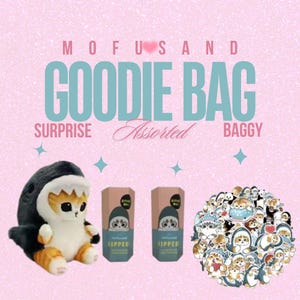 Mofusand Goodie Bag | Kawaii Cat Mystery Collection | Hipper or Keychain + Stickers + Plushie | Cute Cat Lover Gift
